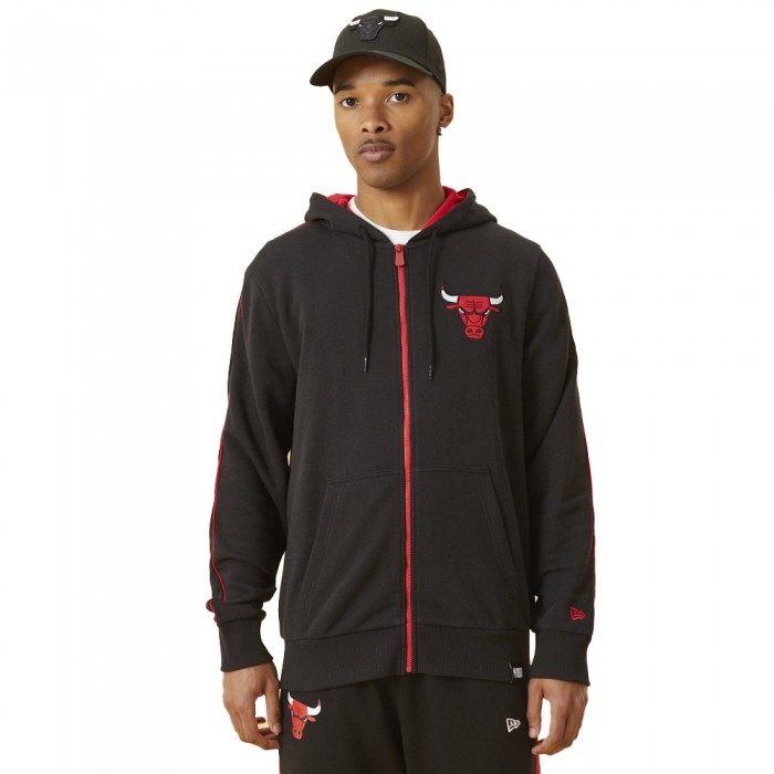 [해외]뉴에라 NBA Contrast Chicago Bulls Full Zip Sweatshirt Black