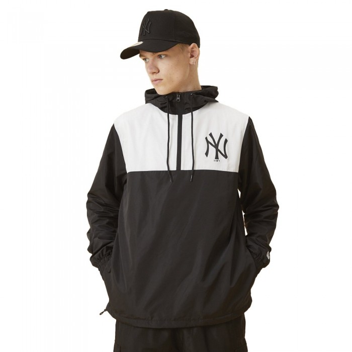 [해외]뉴에라 New York Yankees MLB Colour Block Windbreaker Jacket Black / White