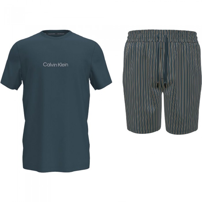[해외]캘빈클라인 언더웨어 Woven Shorts Pyjama Bold Navy Top. Varied Stripe Bottom