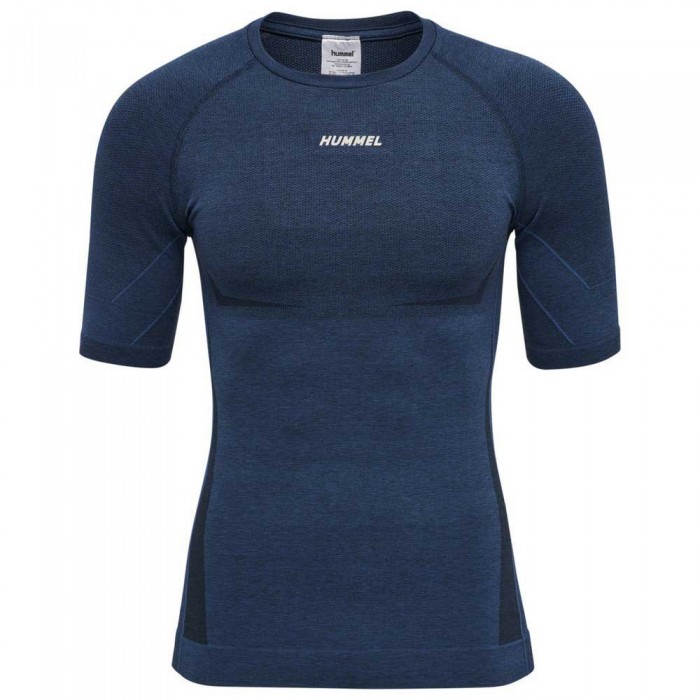 [해외]험멜 Mike Short Sleeve T-Shirt Seamless Insignia Blue / Black Melange