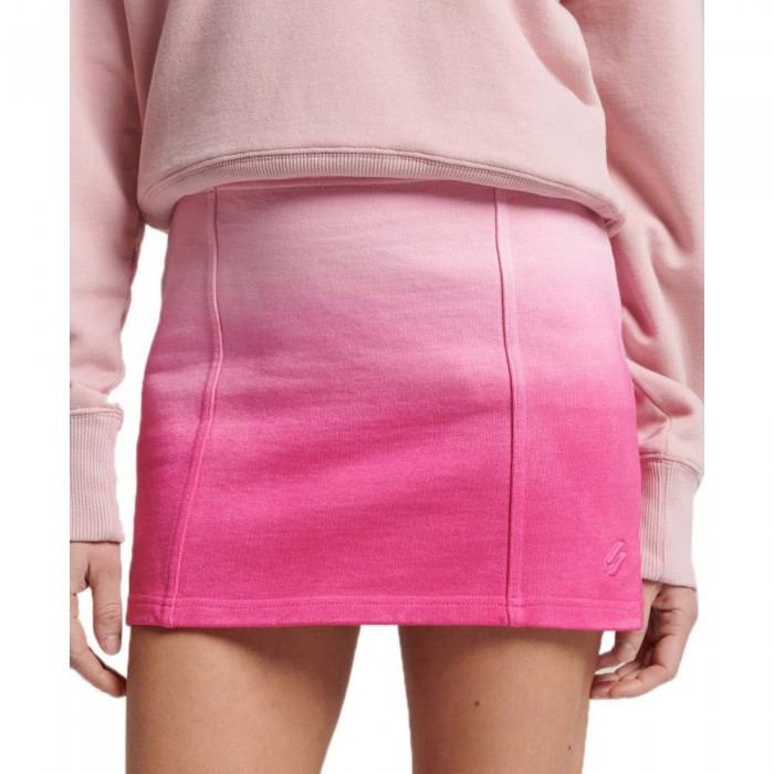 [해외]슈퍼드라이 Code Essential Dip Dye Skirt Hot Pink/Pale Pink