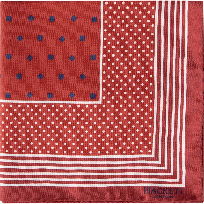 [해외]HACKETT Dot And Stripe Handkerchief 3 Pairs Red / Navy