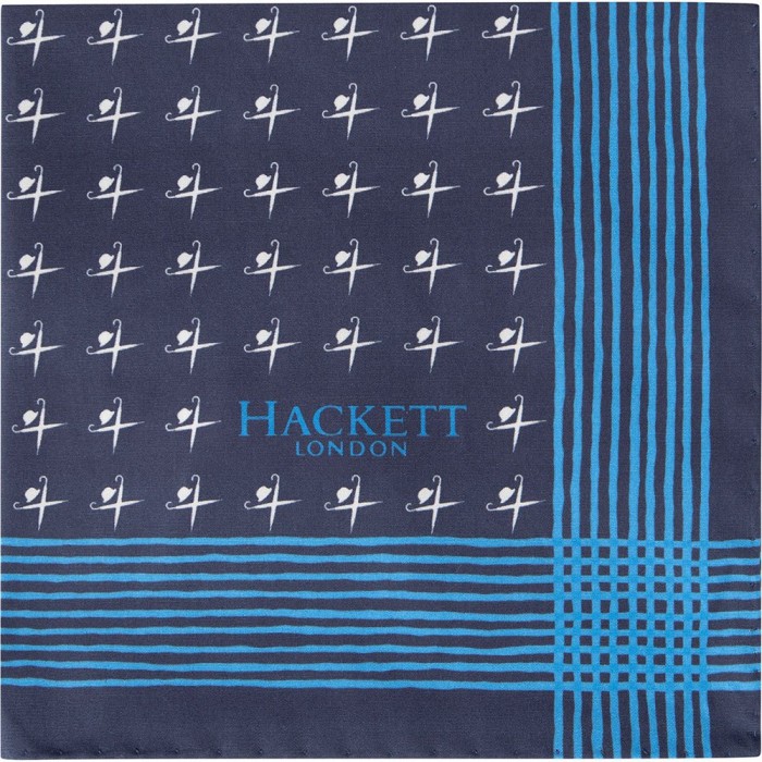 [해외]HACKETT Logo Multi Edge Handkerchief 3 Pairs Navy / Blue