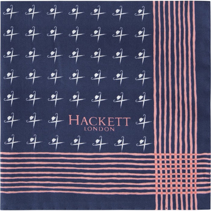 [해외]HACKETT Logo Multi Edge Handkerchief 3 Pairs Navy / Pink