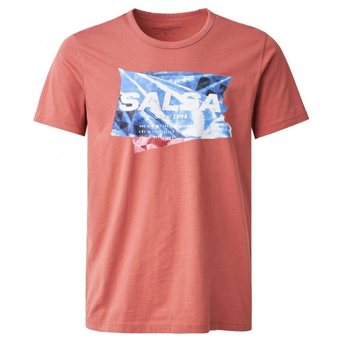 [해외]SALSA JEANS 반팔 슬림 브랜딩 티셔츠 138584558 Pink