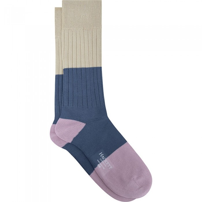 [해외]HACKETT Bam Block Socks Mint / Pink