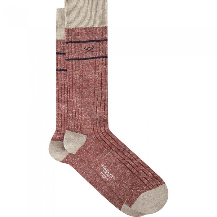 [해외]HACKETT Contrast Logo Socks Pink