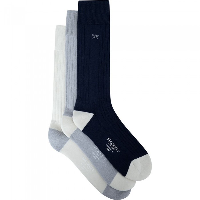 [해외]HACKETT Modern Icon Socks 3 Pairs White / Multi