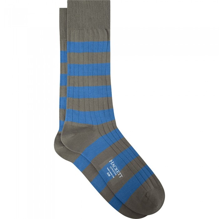 [해외]HACKETT Rugby Stripe Socks Blue / Olive