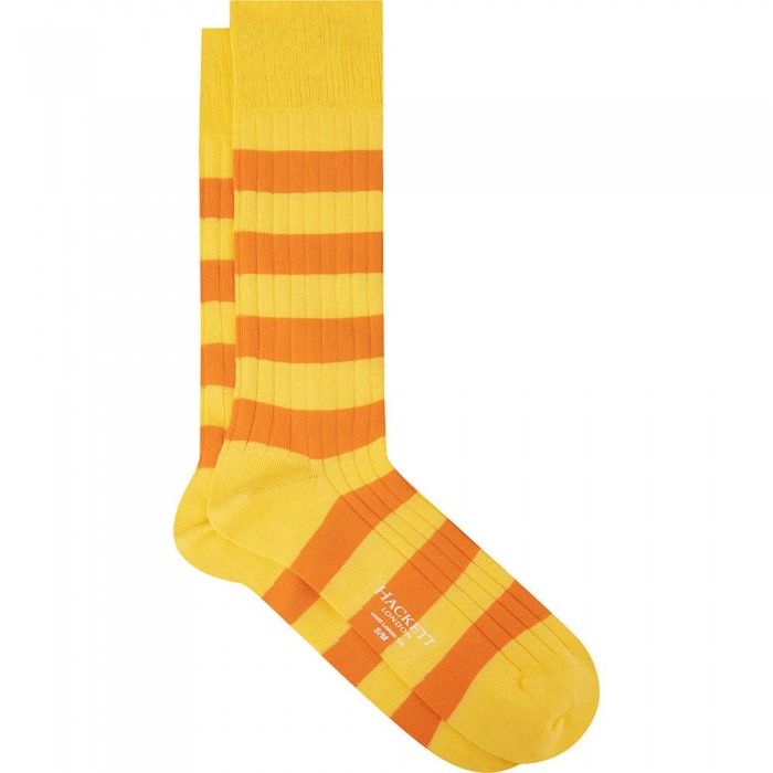 [해외]HACKETT Rugby Stripe Socks Ornge / Yellw