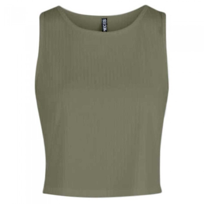 [해외]PIECES Kylie Crop 민소매 티셔츠 138687466 Deep Lichen Green