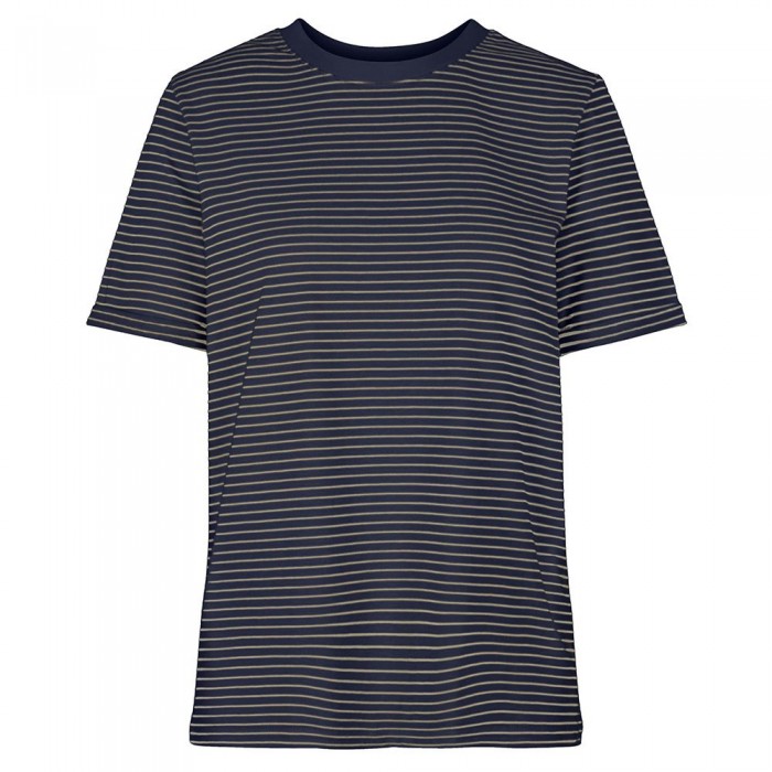 [해외]PIECES Ria Fold Up 반팔 티셔츠 138687490 Maritime Blue / Stripes Bright White