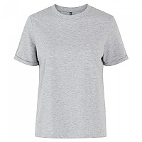 [해외]PIECES Ria Fold Up Solid 반팔 티셔츠 138687496 Light Grey Melange