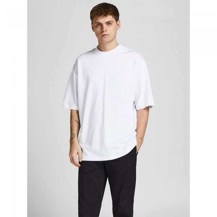 [해외]잭앤존스 Blakam Clean Short Sleeve Crew Neck T-Shirt White / Loose Fit