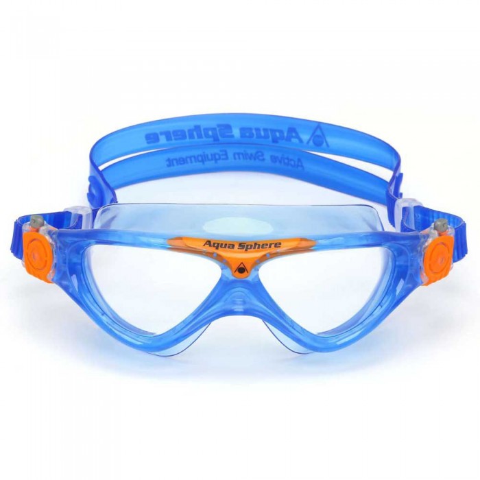 [해외]아쿠아스피어 Vista Junior Swimming Mask 6138704362 Blue / Orange / Clear