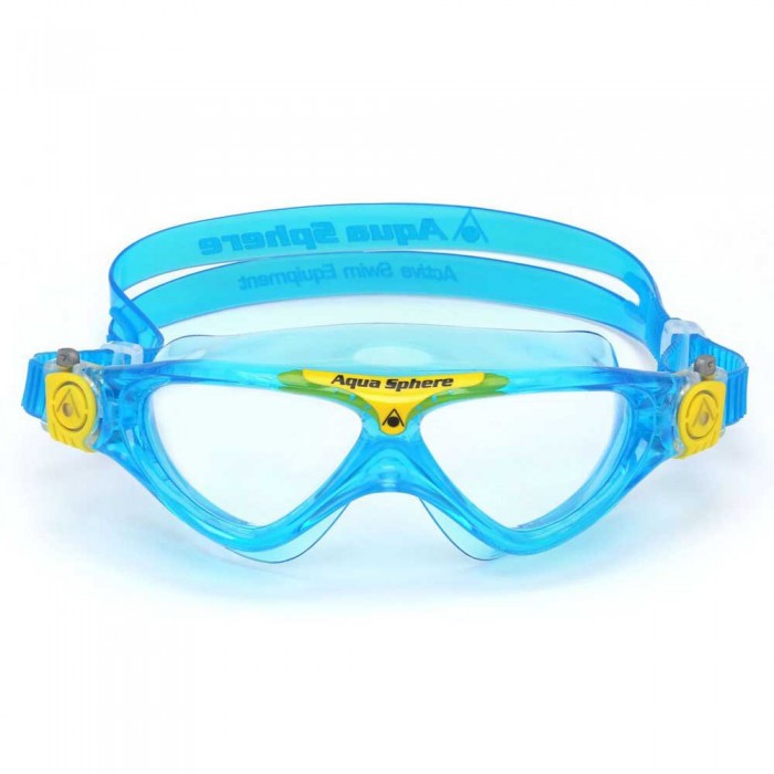 [해외]아쿠아스피어 Vista Junior Swimming Mask 6138704368 Turquoise / Yellow / Clear