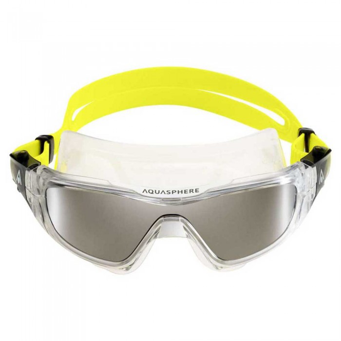 [해외]아쿠아스피어 Vista Pro Swimming Mask 6138704370 Clear / Yellow / Silver Titanium Mirrored
