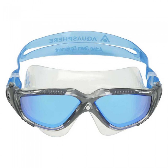 [해외]아쿠아스피어 Vista Swimming Mask 6138704380 Clear / Grey / Blue Titanium Mirrored