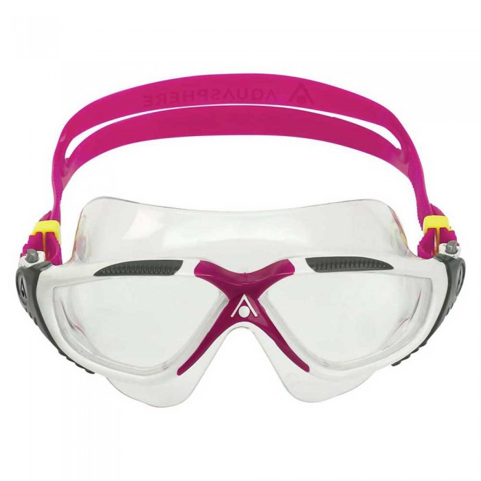 [해외]아쿠아스피어 Vista Swimming Mask 6138704383 White / Raspberry / Clear