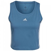 [해외]아디다스 Crop 민소매 티셔츠 7138425341 Altered Blue / White