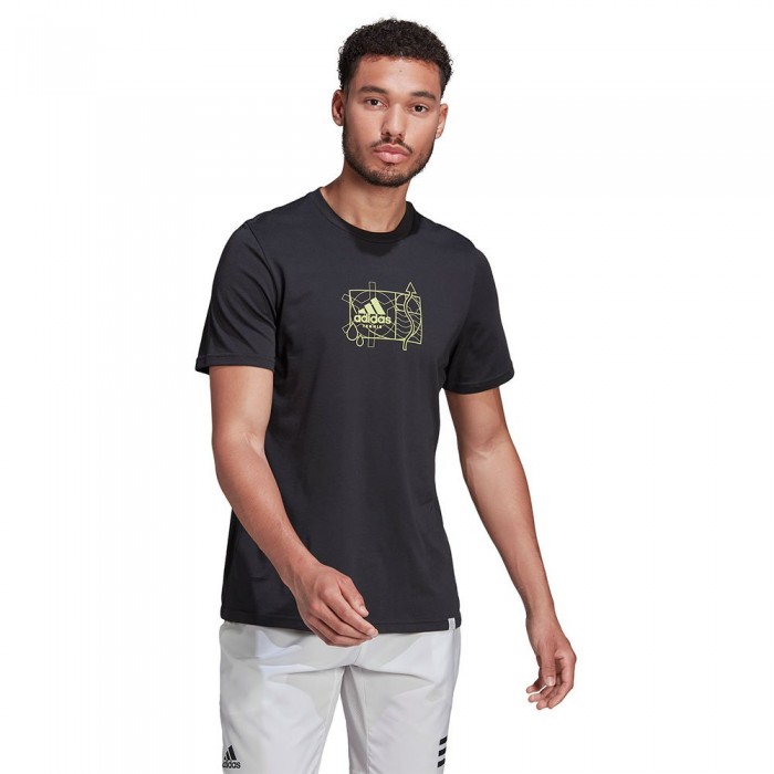 [해외]아디다스 Tennis GC Graphic Short Sleeve T-Shirt 12138429180 Carbon