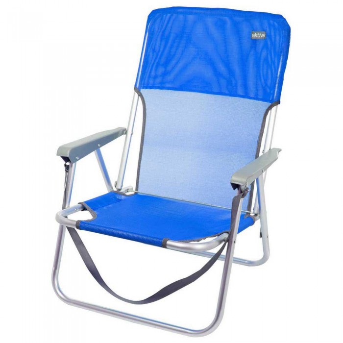 [해외]AKTIVE 고정 접이식 의자 알루미늄 55 71 cm 34 엑스 71 cm 손잡이 포함 6138069108 Blue