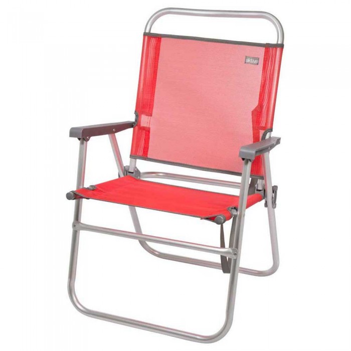 [해외]AKTIVE 고정 접이식 의자 알루미늄 56x50x88 cm 6138069114 Red