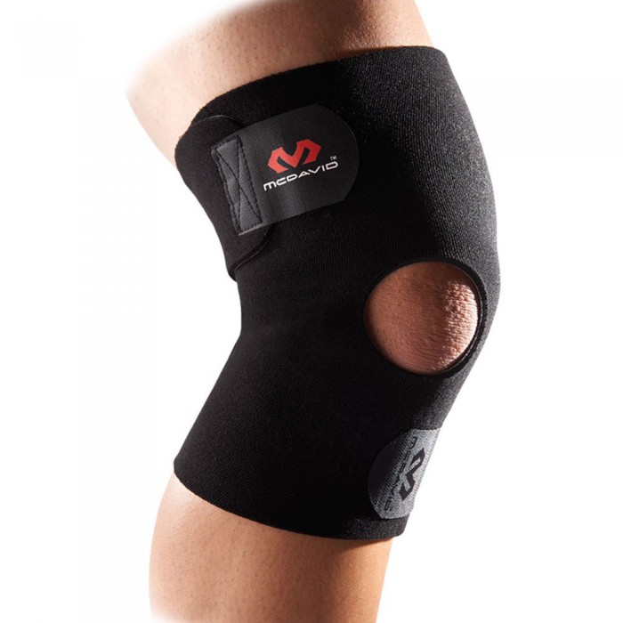 [해외]맥데이비드 무릎 보호대 Knee Wrap/Adjustable With Open Patella 6137100064 Black