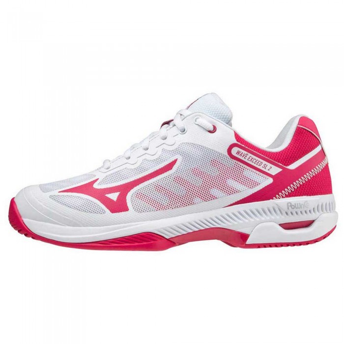 [해외]미즈노 Wave Exceed SL 2 All Court Shoes 12138140598 White / Rose Red / Nimbus Cloud