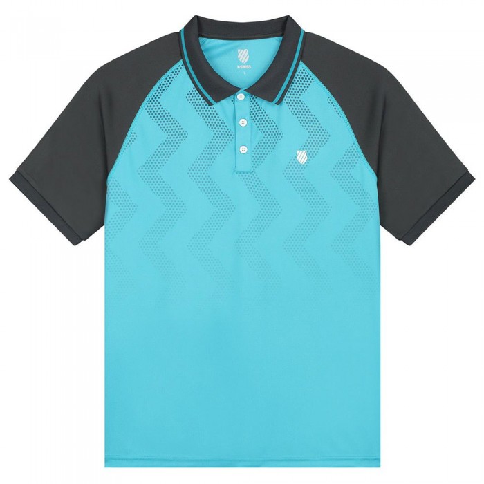 [해외]케이스위스 Hypercourt Print Short Sleeve Polo Shirt 12137916016 Scuba Blue
