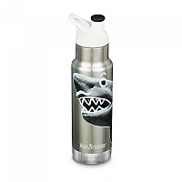 [해외]KLEAN KANTEEN Insulated Kid Classic 스테인리스 스틸 스포츠 모자 어린이용 물병 355ml 6138634334 Mr Shark