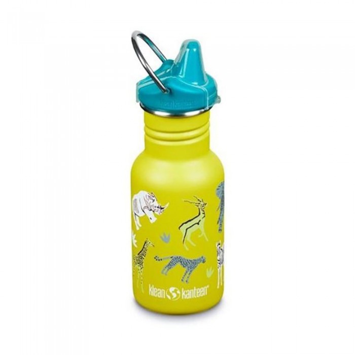 [해외]KLEAN KANTEEN Kid Classic 스테인리스 스틸 병 뚜껑 355ml 4138634342 Safari