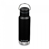 [해외]KLEAN KANTEEN Insulated Classic 스테인리스 스틸 병 루프 모자 532ml 7138634316 Black