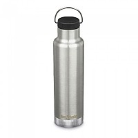 [해외]KLEAN KANTEEN Insulated Classic 스테인리스 스틸 병 루프 모자 590ml 7138634327 Brushed Stainless