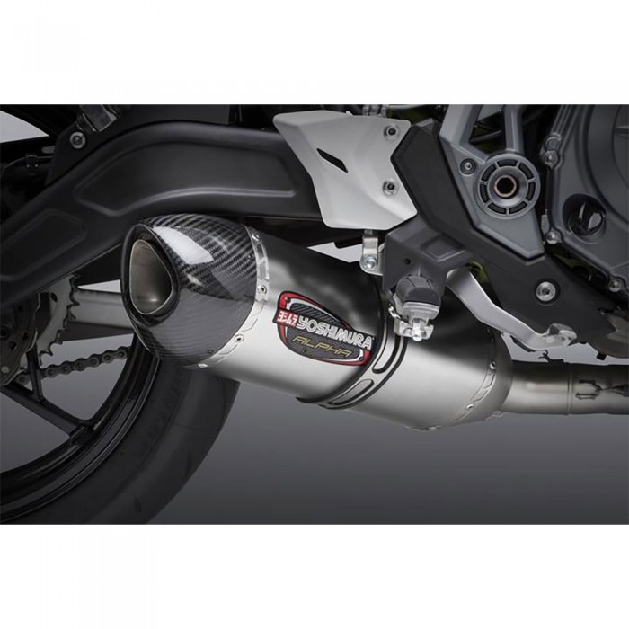 [해외]YOSHIMURA USA Alpha Ninja 650/Z 650 17-21 비인증된 완전 배기 시스템 9138690888 Black / Silver