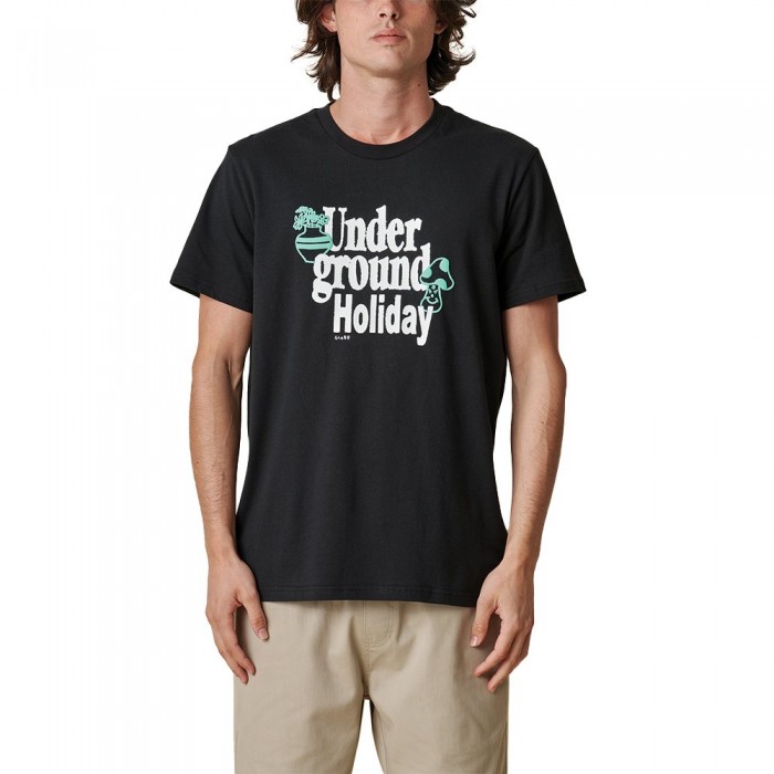 [해외]글로브 Underground Holiday 반팔 둥근 목 티셔츠 14138642447 Black