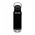 [해외]KLEAN KANTEEN 스테인리스 병 Insulated Classic 532ml 고리 캡 3138634316 Black