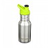 [해외]KLEAN KANTEEN 스테인리스 병 Kid Classic 355ml 스포츠 캡 12138634345 Brushed Stainless