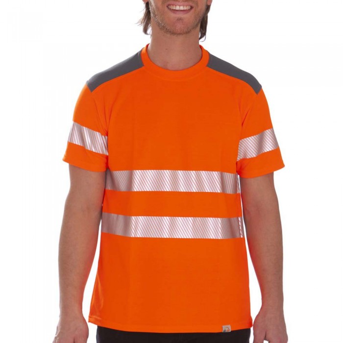 [해외]IQ-UV 티셔츠 UV Hivi 2C Kl.2 남성 10138573429 Orange