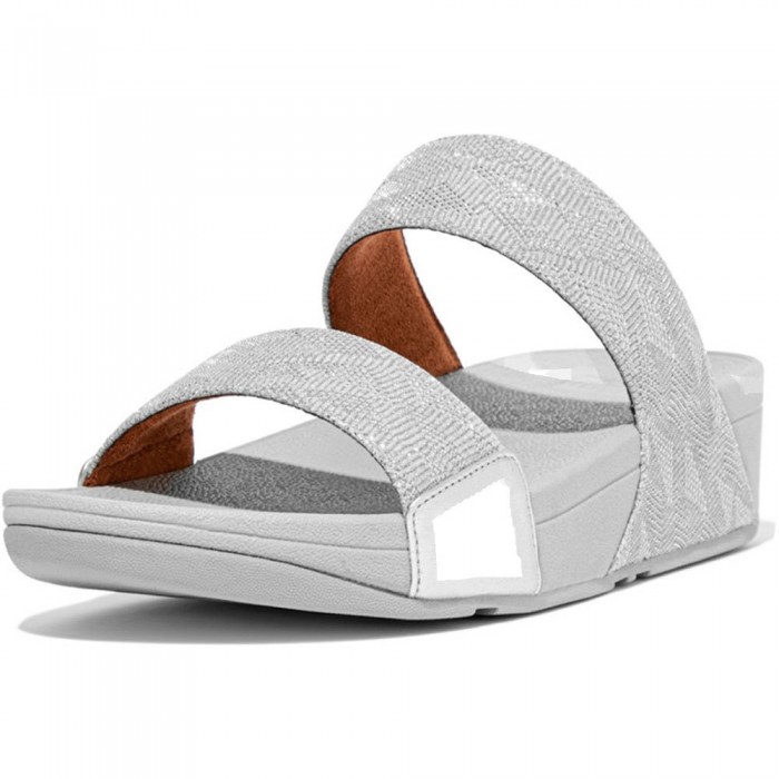 [해외]핏플랍 Lulu Geo Glitz Sandals Silver