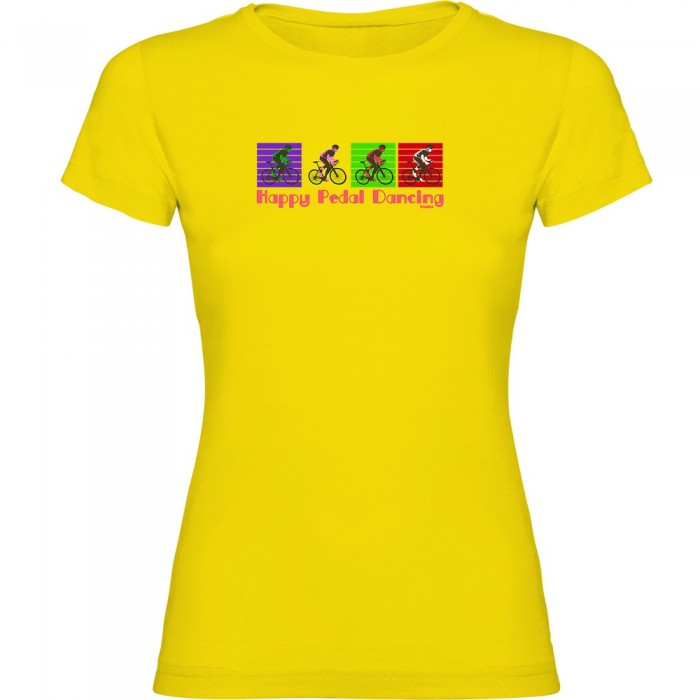 [해외]KRUSKIS Happy Pedal Dancing 반팔 티셔츠 1138061982 Yellow