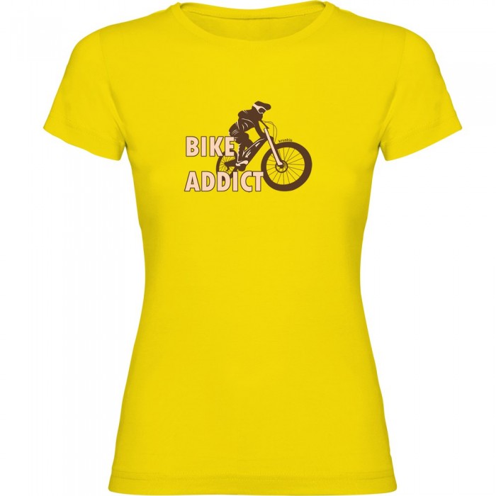 [해외]KRUSKIS Bike Addict 반팔 티셔츠 1138062057 Yellow