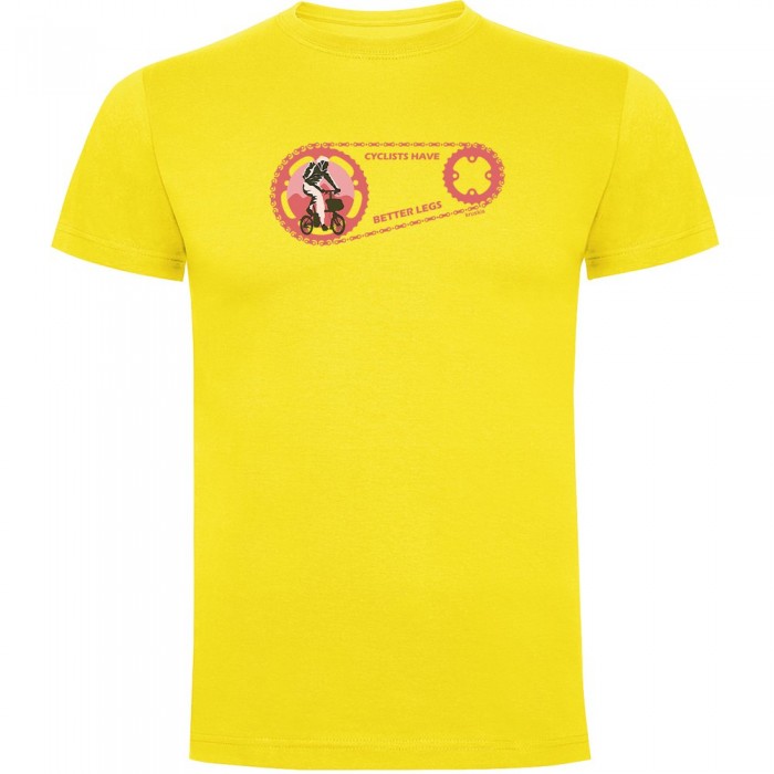 [해외]KRUSKIS Cyclists Have Better Legs 반팔 티셔츠 1138061987 Yellow