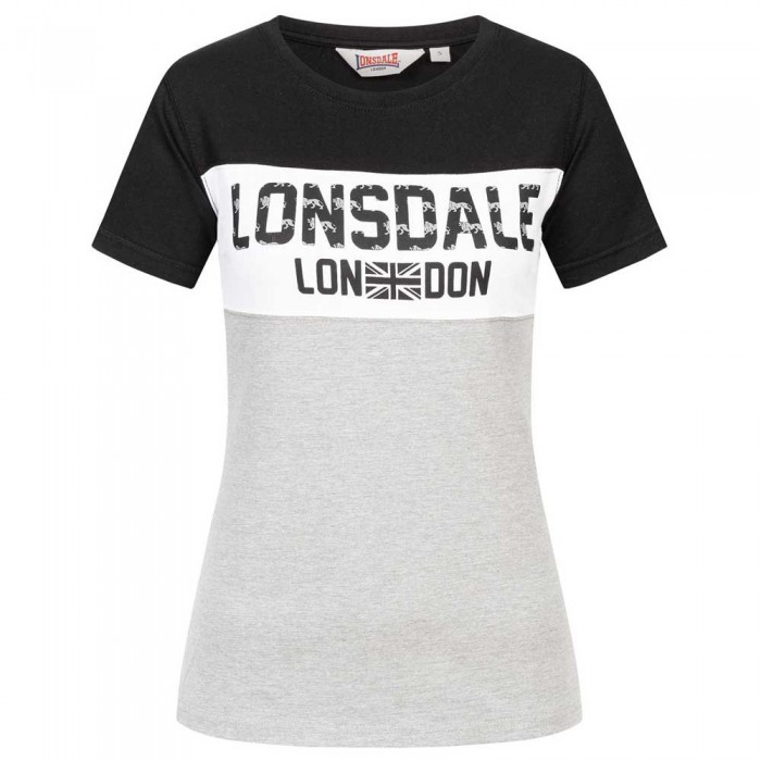 [해외]LONSDALE Tallow 반팔 티셔츠 138795265 Black / Marl Grey / White