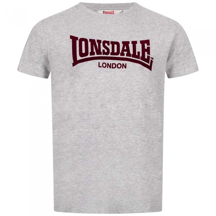 [해외]LONSDALE Ll008 One Tone 반팔 티셔츠 138795150 Marl Grey / Oxblood