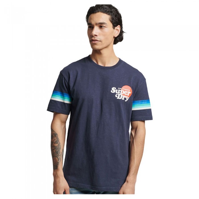 [해외]슈퍼드라이 Vintage Cali Stripe 티셔츠 138845607 Atlantic Navy