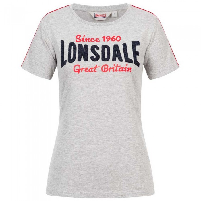 [해외]LONSDALE Creggan 반팔 티셔츠 7138795041 Marl Grey / Navy / Red