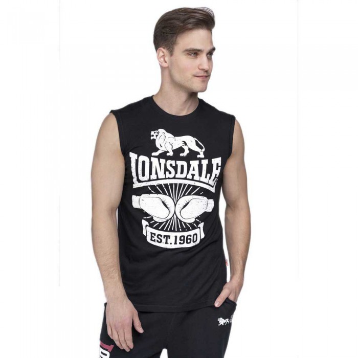 [해외]LONSDALE Cleator 민소매 티셔츠 7138795026 Black