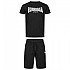 [해외]LONSDALE Moy & 숏 Set 반팔 티셔츠 7138795178 Black / White