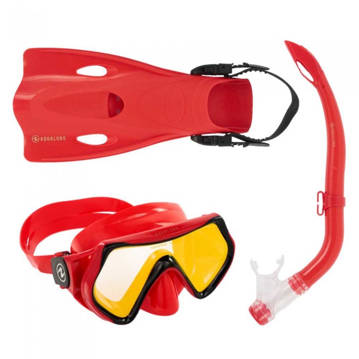 [해외]아쿠아렁 SPORT Hero Junior Snorkeling Set 10138773535 Red / Mirror